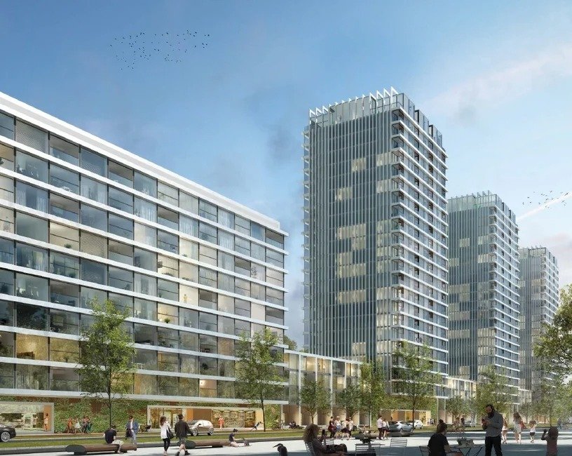 Waldorp Four woontorens, CV/GKW en tapwaterdistributie in Revit uitgewerkt