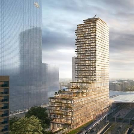 Woningtoren Treehouse in Rotterdam, luchtbehandeling CV/GKW en sanitaire installaties in BIM
